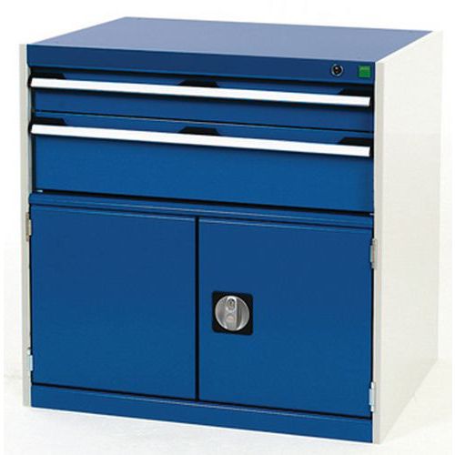 Warsztatowe szafki z szufladami Bott Cubio, 80 x 80 x 52,5-75 cm, 2 szuflady, 1 szafka - Warsztatowa szafka z szufladami Bott Cubio, 80 x 80 x 75 cm, 