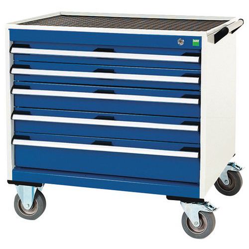 Komoda mobilna Bott Cubio, 79 x 80 x 65 cm, 5 szuflad, multipleks/linoleum/mat - Przenośna szafka z szufladami Bott Cubio, 78,5 x 80 x 65 cm, 5 szufla