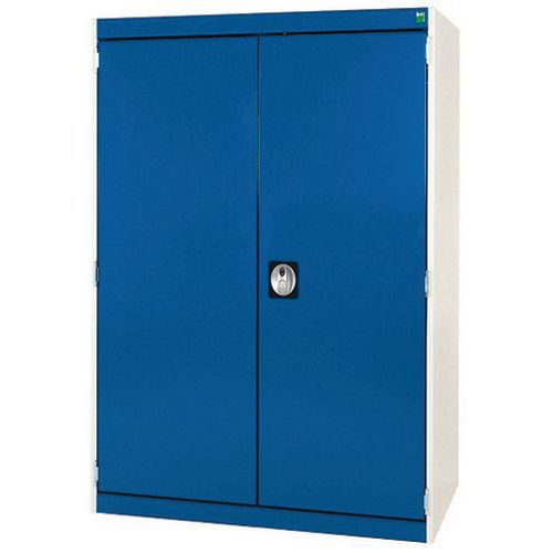 Szafy warsztatowe Bott Cubio, drzwi perforowane, wysokość 120 cm - Szafka warsztatowa Bott Cubio, 120 x 80 x 52,5 cm, drzwi perforowane, szaro-niebies