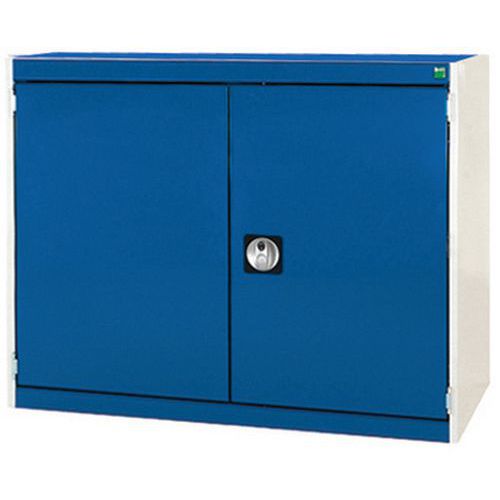 Szafy warsztatowe Bott Cubio, drzwi perforowane, wysokość 80 cm - Szafka warsztatowa Bott Cubio, 80 x 105 x 52,5 cm, drzwi perforowane, szaro-niebiesk