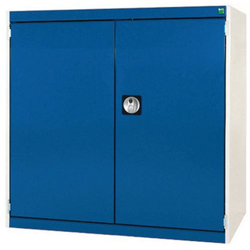Szafy warsztatowe Bott Cubio, drzwi perforowane, wysokość 100 cm - Szafka warsztatowa Bott Cubio, 100 x 105 x 52,5 cm, drzwi perforowane, szaro-niebie