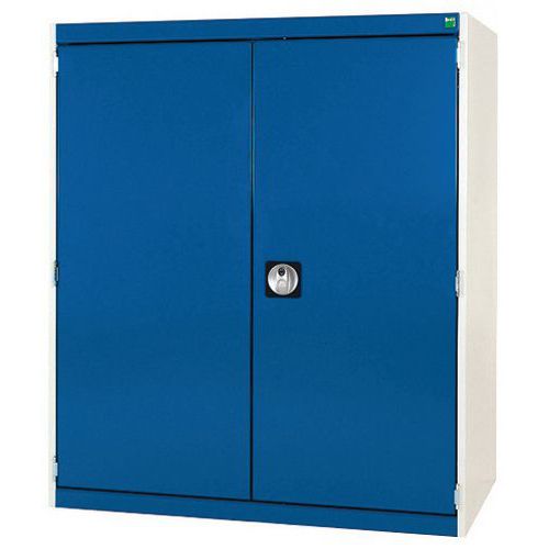 Szafy warsztatowe Bott Cubio, drzwi perforowane, wysokość 120 cm - Szafka warsztatowa Bott Cubio, 120 x 105 x 52,5 cm, drzwi perforowane, szaro-niebie