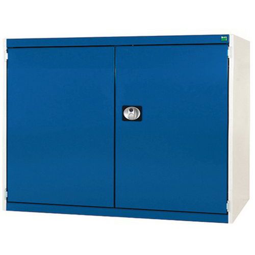Szafy warsztatowe Bott Cubio 160, drzwi perforowane, wysokość 100 cm - Szafka warsztatowa Bott Cubio 160, 100 x 130 x 52,5 cm, drzwi perforowane, szar