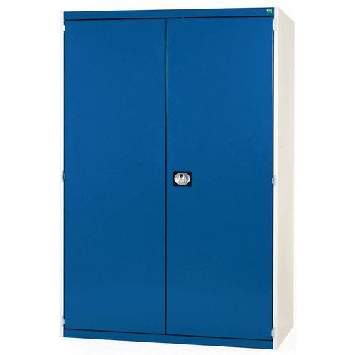 Szafy warsztatowe Bott Cubio 160, drzwi perforowane, wysokość 200 cm - Szafka warsztatowa Bott Cubio 160, 200 x 130 x 52,5 cm, drzwi perforowane, szar
