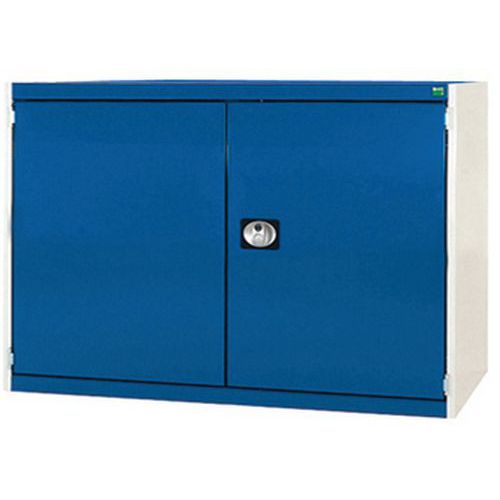 Szafy warsztatowe Bott Cubio 160, drzwi perforowane, wysokość 90 cm - Szafka warsztatowa Bott Cubio 160, 90 x 130 x 52,5 cm, drzwi perforowane, szaro-