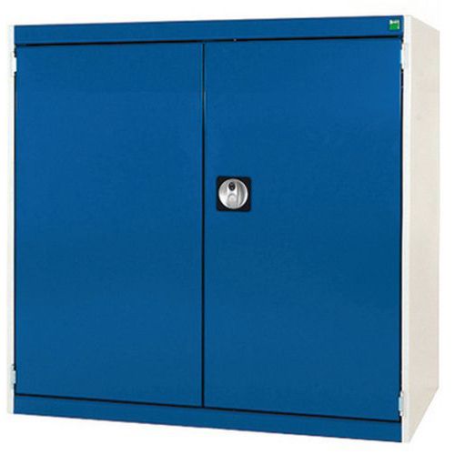 Szafy warsztatowe Bott Cubio, drzwi perforowane, wysokość 100 cm - Szafka warsztatowa Bott Cubio, 100 x 105 x 65 cm, drzwi perforowane, szaro-niebiesk