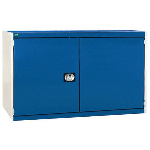 Szafy warsztatowe Bott Cubio 160, drzwi perforowane, wysokość 80 cm - Szafka warsztatowa Bott Cubio 160, 80 x 130 x 65 cm, drzwi perforowane, szaro-ni