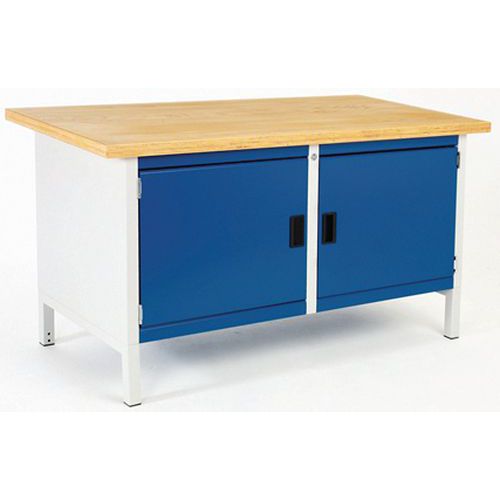 Stół warsztatowy Bott Cubio Storage, 84 x 150 x 75 cm, 2 szafki, linoleum/sklejka - Stół warsztatowy Bott Cubio Storage, 84 x 150 x 75 cm, 2 szafki, l