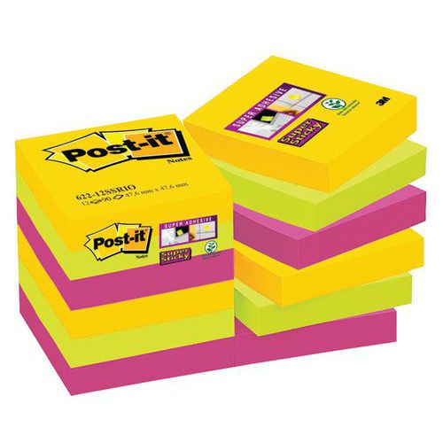 Samoprzylepne karteczki samoprzylepne - Karteczki samoprzylepne typu Post-it, 47 x 47 mm, 90 kartek, Rio