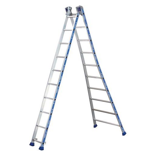 Drabiny aluminiowe Platinum 300 Pro Tubesca-Comabi - Drabina aluminiowa Platinum 300 Pro Tubesca-Comabi, 2 x 10 szczebli