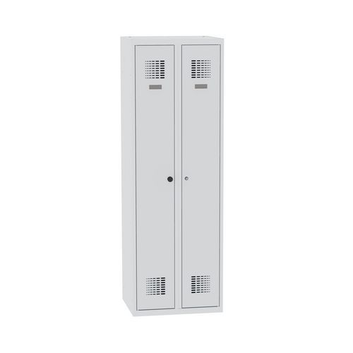 Szafy spawane Rachel, 2 przegrody, szerokość 600 mm, zamek cylindryczny - Spawana szafka ubraniowa Rachel, 2 przegrody, szerokość 600 mm, zamek cylind