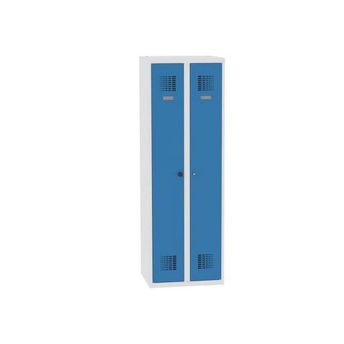 Szafy spawane Rachel, 2 przegrody, szerokość 600 mm, zamek cylindryczny - Spawana szafka ubraniowa Rachel, 2 przegrody, szerokość 600 mm, zamek cylind