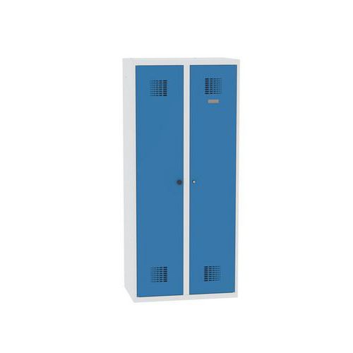 Szafy spawane Rachel, 2 przegrody, szerokość 800 mm, zamek cylindryczny - Spawana szafa Rachel, 2 przegrody, szerokość 800 mm, zamek cylindryczny, sza