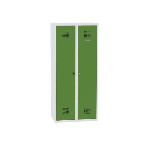 Szafy spawane Rachel, 2 przegrody, szerokość 800 mm, zamek cylindryczny - Spawana szafka ubraniowa Rachel, 2 przegrody, szerokość 800 mm, zamek cylind