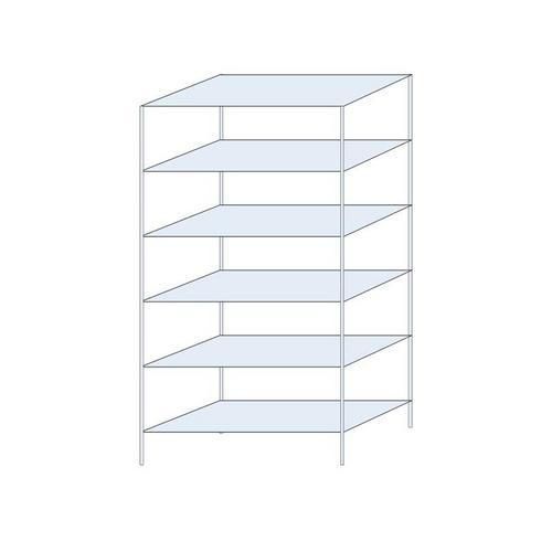 Regały metalowe Taranis - Regał metalowy Taranis, podstawowy, 250 x 130 x 60 cm, 1320 kg, 6 półek, srebrny
