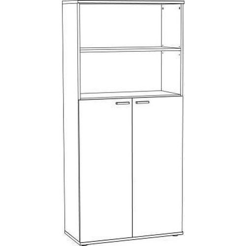 Szafy wysokie System, 214 x 86 x 45 cm, z wnęką i drzwiami - Szafa wysoka System, 214 x 86 x 45 cm, z wnęką i drzwiami, kolor buk