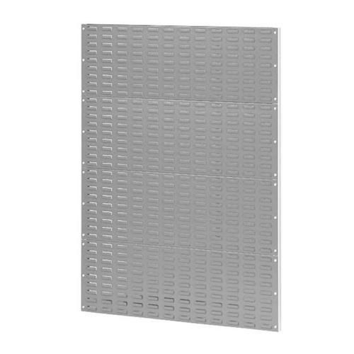 Regał ścienny PERFO, wysokość 138 cm - Regał ścienny PERFO, wymiary 138 x 100 cm, szary