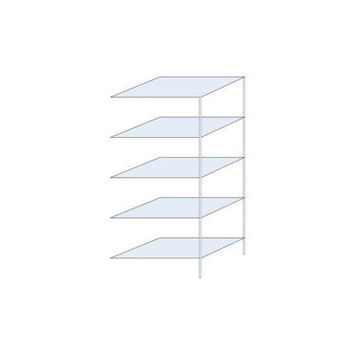 Metalowe regały bezśrubowe Perun - Regał metalowy Perun, dostawny 200 x 90 x 60 cm, 750 kg, 5 półek, ocynkowany