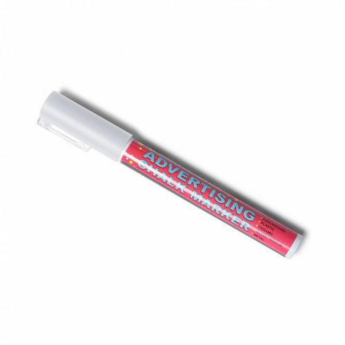Markery kredowe do tablic drewnianych - Marker kredowy do tablic drewnianych, 3 mm, biały