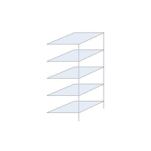 Regały metalowe Taranis - Regał metalowy Taranis, dostawny, 200 x 75 x 80 cm, 730 kg, 5 półek, srebrny