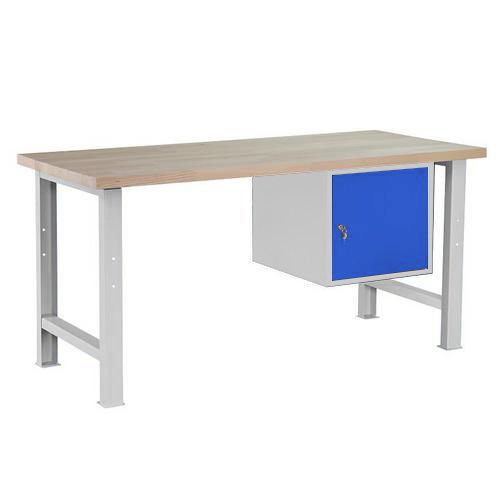 Stoły warsztatowe Weld, 84 x 170 x 80 cm - Stół warsztatowy Weld z szafką 41 cm, 84 x 170 x 80 cm, szary