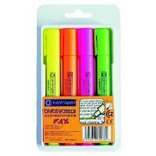 Zakreślacz Centropen 8852 - Zakreślacz Centropen 8852, 4 szt., miks kolorów