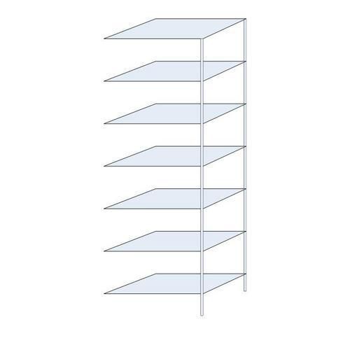 Regały metalowe Taranis - Regał metalowy Taranis, dostawny, 300 x 100 x 60 cm, 600 kg, 7 półek, srebrny