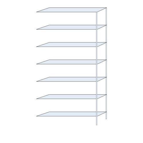 Metalowe regały bezśrubowe Perun - Regał metalowy Perun, dostawny, 300 x 150 x 32 cm, 1015 kg, 7 półek, ocynkowany