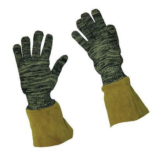 Rękawice z kevlaru Manutan, czarne/brązowe