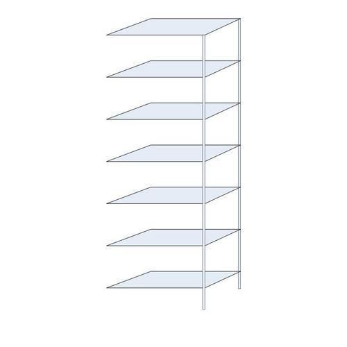 Regały metalowe Taranis - Regał metalowy Taranis, dostawny, 300 x 100 x 50 cm, 600 kg, 7 półek, srebrny