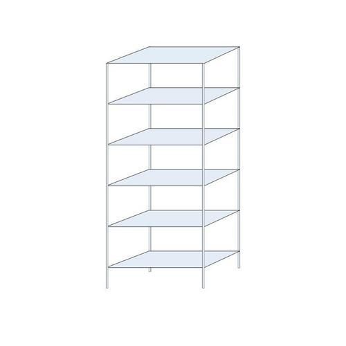 Regały metalowe Taranis - Regał metalowy Taranis, podstawowy, 250 x 100 x 50 cm, 1320 kg, 6 półek, srebrny