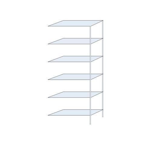 Regały metalowe Taranis - Regał metalowy Taranis, dostawny, 250 x 100 x 40 cm, 1320 kg, 6 półek, srebrny