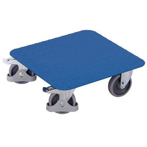 Platformy transportowe do 400 kg, 17 x 50 x 50 kg - Platforma transportowa do 400 kg, 17 x 50 x 50 kg, niebieska