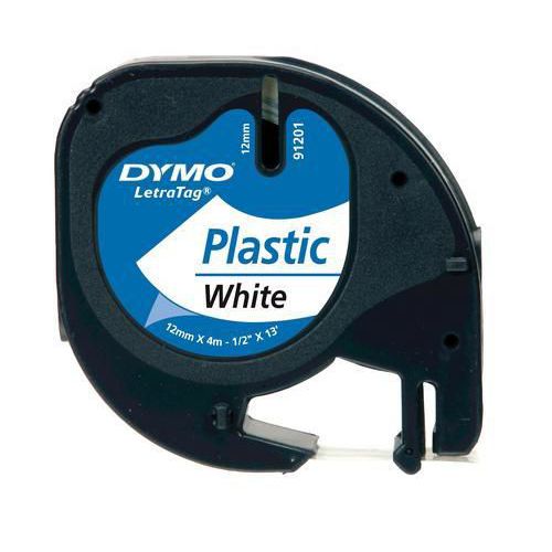 Taśmy z tworzywa sztucznego, do etykieciarek Dymo LetraTag - Taśma plastikowa do etykieciarek Dymo LetraTag, biała