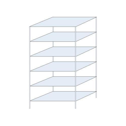 Regały metalowe Taranis - Regał metalowy Taranis, podstawowy, 250 x 130 x 80 cm, 1320 kg, 6 półek, srebrny