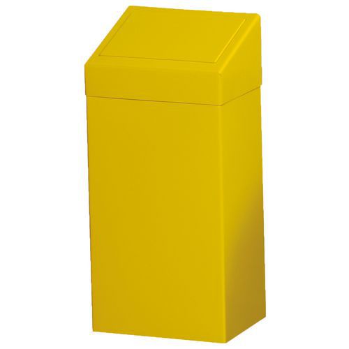 Metalowe kosze na śmieci segregowane, pojemność 50 l - Metalowy kosz na śmieci segregowane, pojemność 50 l, żółty