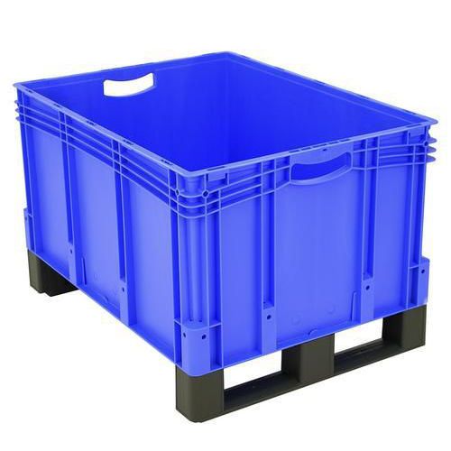 Skrzynki z tworzywa sztucznego PP z płozami - Plastikowa skrzynka transportowa z płozami, 164 l