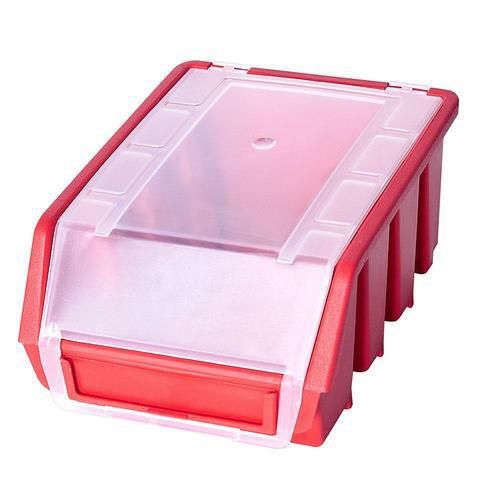 Plastikowe pojemniki Ergobox 2 Plus 7,5 x 16,1 x 11,6 cm - Plastikowy pojemnik Ergobox 2 Plus 7,5 x 16,1 x 11,6 cm, czerwony