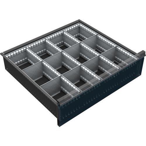 Przegrody - wkłady do szafki 70 x 72 cm, do szuflad 15 do 24 cm, 12 przegródek