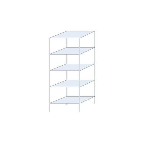 Regały metalowe Taranis - Regał metalowy Taranis, podstawowy, 200 x 75 x 50 cm, 1460 kg, 5 półek, srebrny