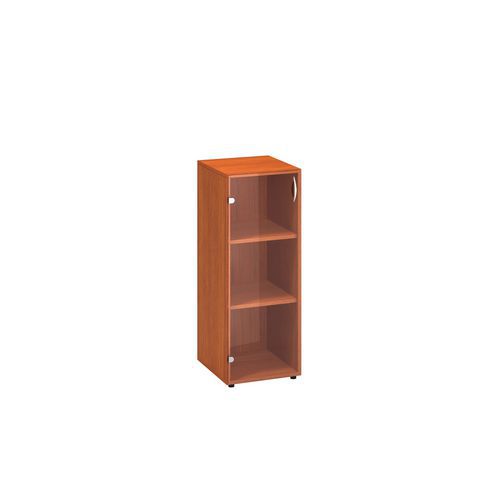 Szafy średnie wąskie Alfa 500, 106,3 x 40 x 45,8 cm, ze szklanymi drzwiami - wersja lewa - Szafa średnia wąska Alfa 500, 106,3 x 40 x 45,8 cm, ze szkl