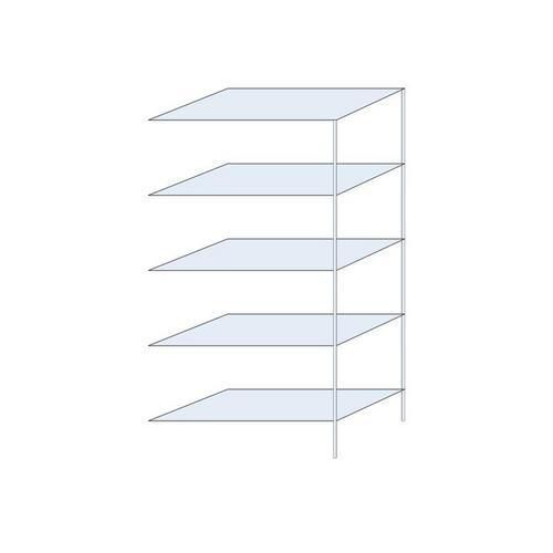 Metalowe regały bezśrubowe Tauret - Regał metalowy Tauret, dostawny 200 x 100 x 50 cm, 1200 kg, 5 półek, ocynkowany