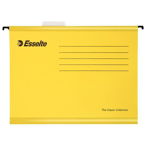 Wzmocnione teczki zawieszane Esselte Classic, 25 szt. - Wzmocnione teczki zawieszane Esselte Classic, 25 szt., żółte