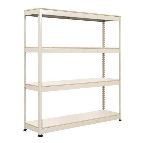 Metalowe regały bezśrubowe Rapid 1 - Regał metalowy Rapid 1, 198 × 152,5 × 91,5 cm, 340 kg/półkę, 4 półki laminowane, ocynk