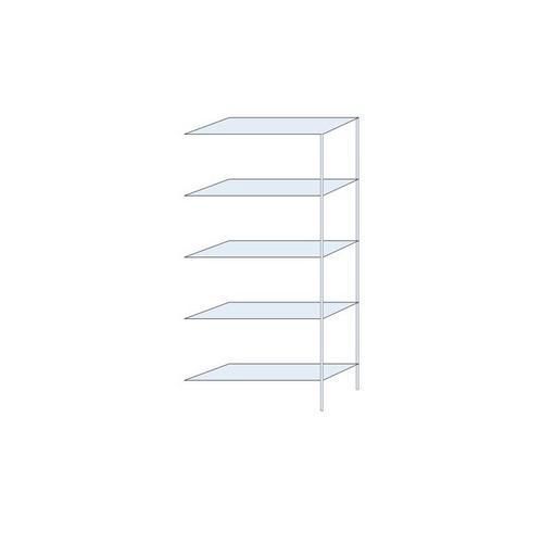 Metalowe regały bezśrubowe Perun - Regał metalowy Perun, dostawny 200 x 90 x 32 cm, 1400 kg, 5 półek, ocynkowany