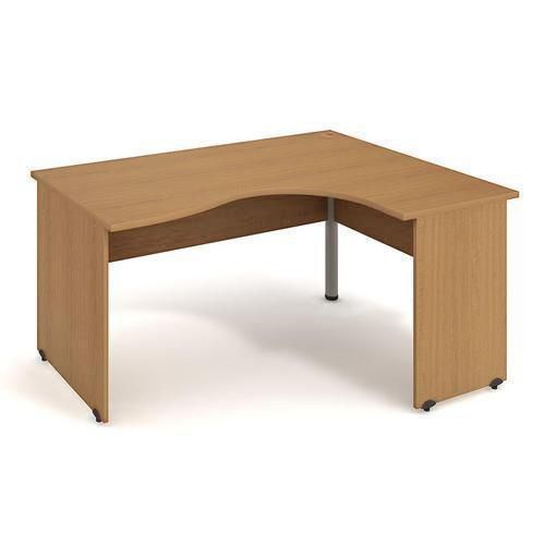Stoły biurowe narożne Gate, 160 x 120 x 75,5 cm, wersja prawa - Stół biurowy narożny Gate, 160 x 120 x 75,5 cm, wersja prawa, kolor buk
