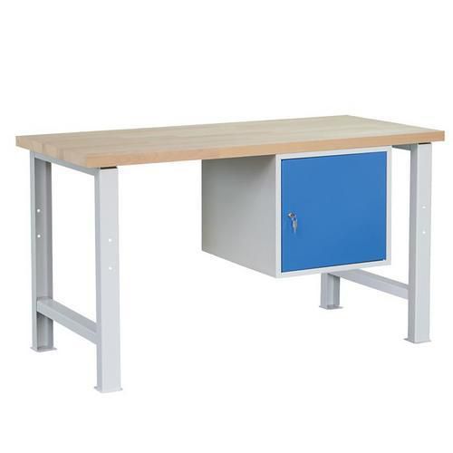 Stoły warsztatowe Weld, 84 x 150 x 68,5 cm - Stół warsztatowy Weld z szafką 41 cm, 84 x 150 x 68,5 cm, szary