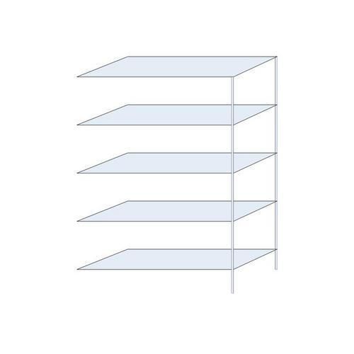 Metalowe regały bezśrubowe Tauret - Regał metalowy Tauret, dostawny 200 x 130 x 50 cm, 1200 kg, 5 półek, ocynkowany