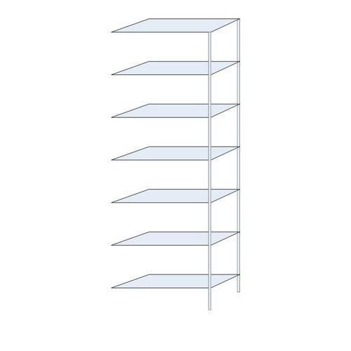 Regały metalowe Taranis - Regał metalowy Taranis, dostawny, 300 x 100 x 40 cm, 970 kg, 7 półek, srebrny