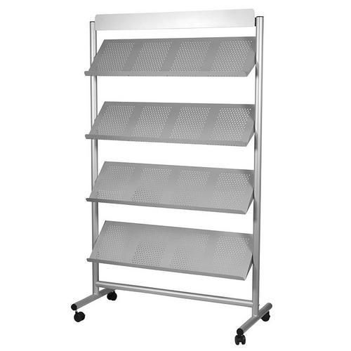 Stojak ekspozycyjny Nice, 4 przegródki - Stojak prezentacyjny Nice, 4 przegródki, 175 x 105 x 51 cm